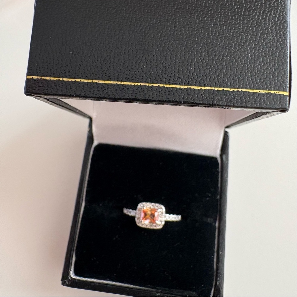 Bomb Party Kids Ring RBP5552K Smokey Topaz CZ Rhodium Plating